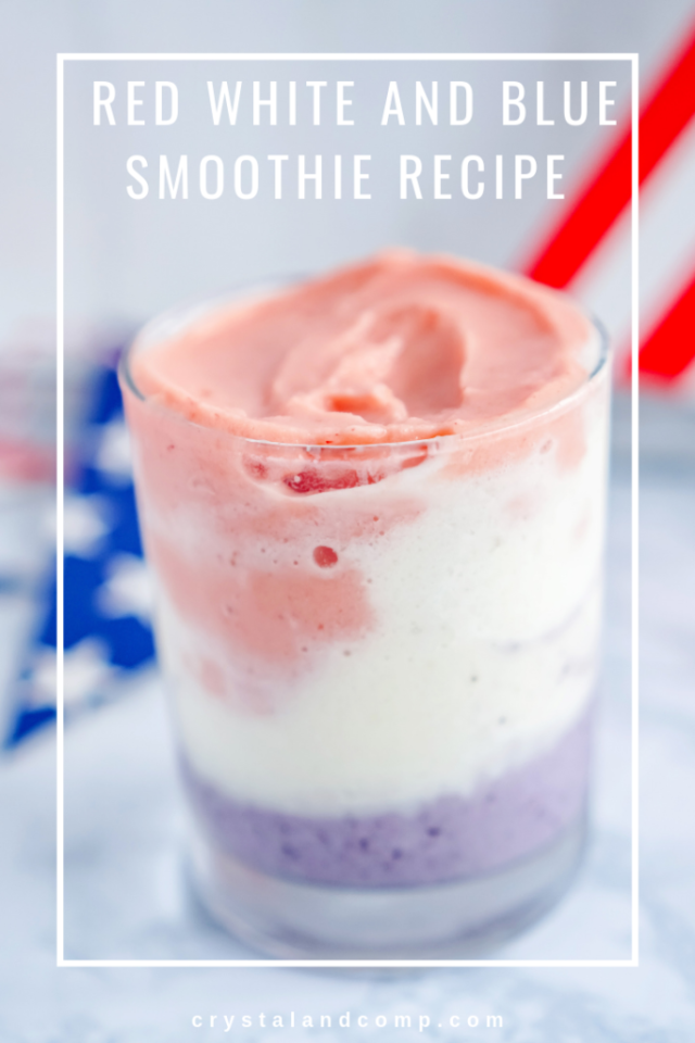 Red White and Blue Smoothie Recipe from Crystal & Co.