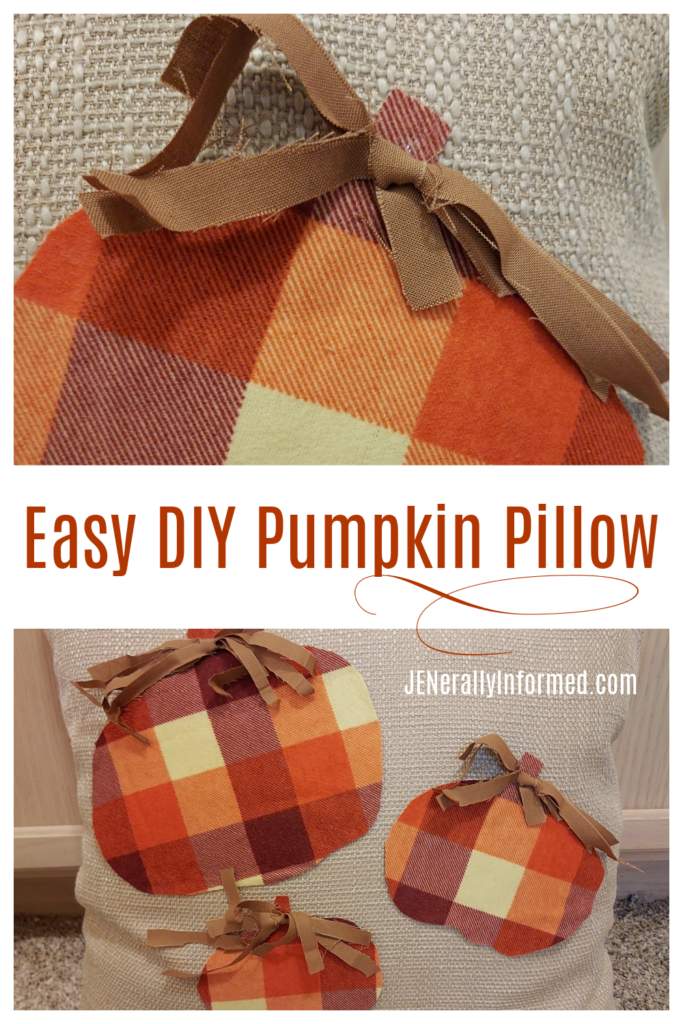 Learn how to make this adorable DIY pumpkin patterned pillow just in time for Fall! 