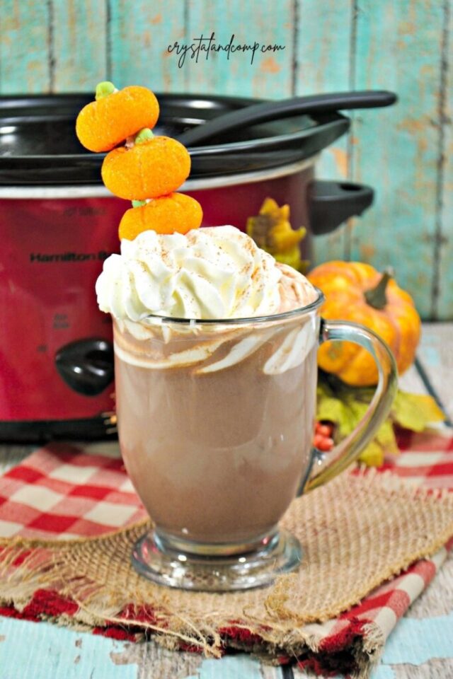 Crockpot Pumpkin Hot Chocolate from Crystal & Co.