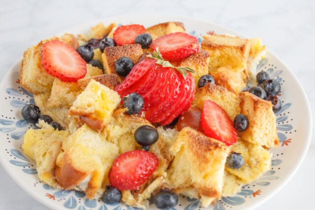 Brioche French Toast Casserole from The Happy Mustard Seed.