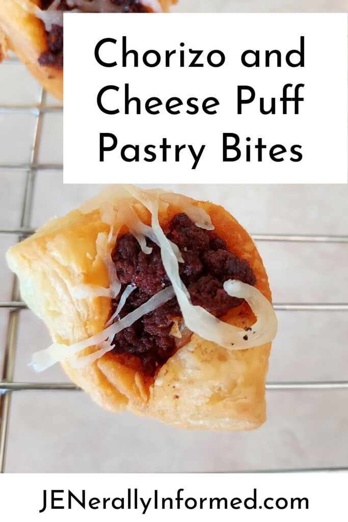 Easy to make appetizers! Learn how to make these delicious chorizo and cheese puff pastry bites! #cooking #easyrecipes