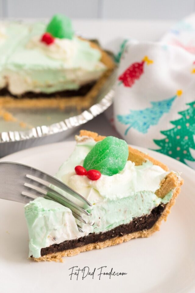 Chocolate peppermint pie from Fat Dad Foodie.