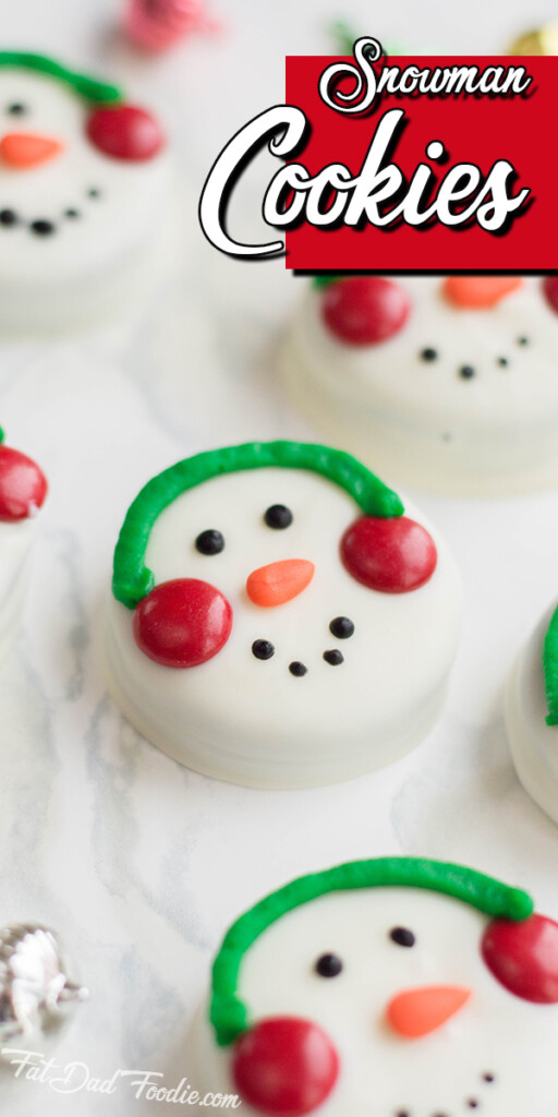 Snowman OREO Cookie Recipe from Fat Dad Foodie.