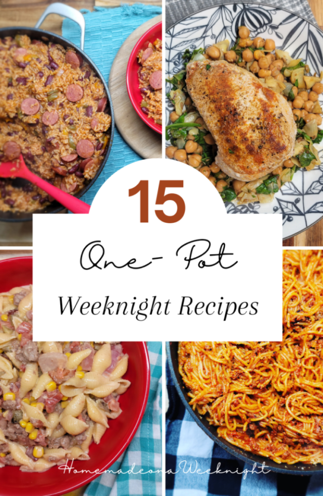 15 One-Pot Weeknight Recipes from Homemade on a Weeknight. 