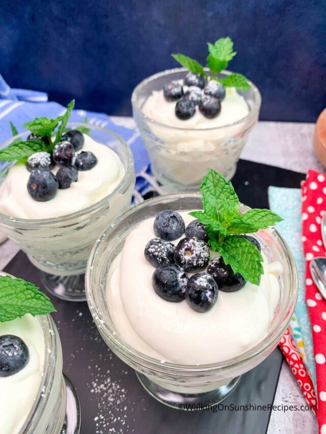 Weight Watchers Cheesecake Pudding and Cool Whip from Walking on Sunshine Recipes Blog.