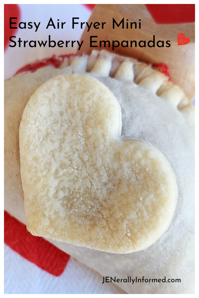 Learn how easy it is to make delicious strawberry empanadas in your air fryer! #recipes #cooking #valentinesday #easydesserts