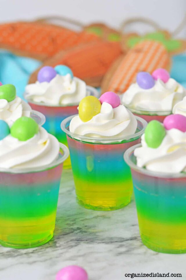 Easter Jello Shots by Organized Island.