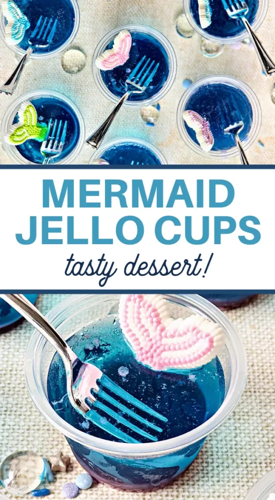 Mermaid Jello Cups Recipe by 3 Boys and a Dog.