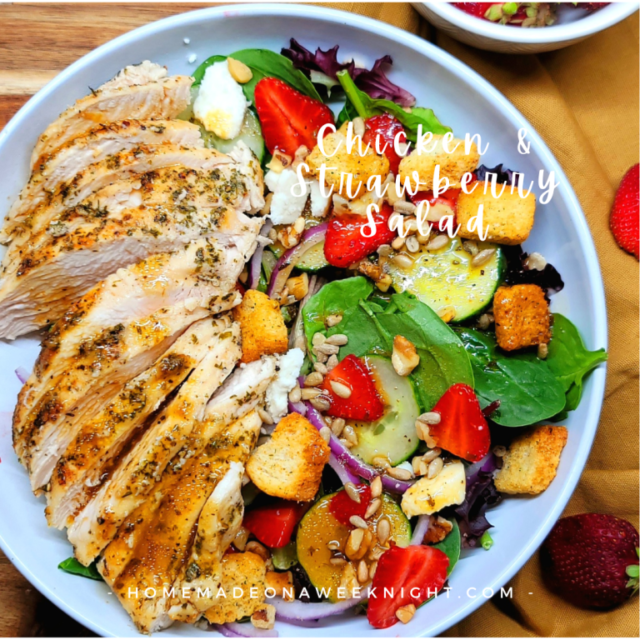 Chicken & Strawberry Salad by Homemade on a Weeknight 