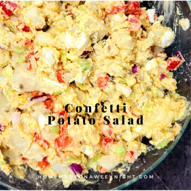 Confetti Potato Salad from Homemade on a Weeknight.