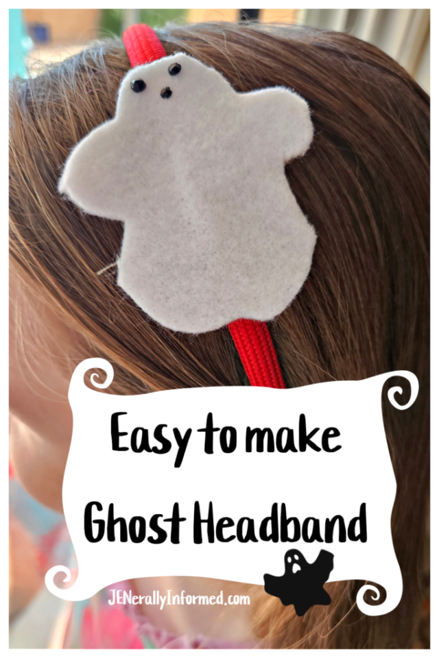 Kid-friendly Halloween craft idea! Make your own ghost headband in less than 15 minutes! #halloween #crafting #kidcrafts