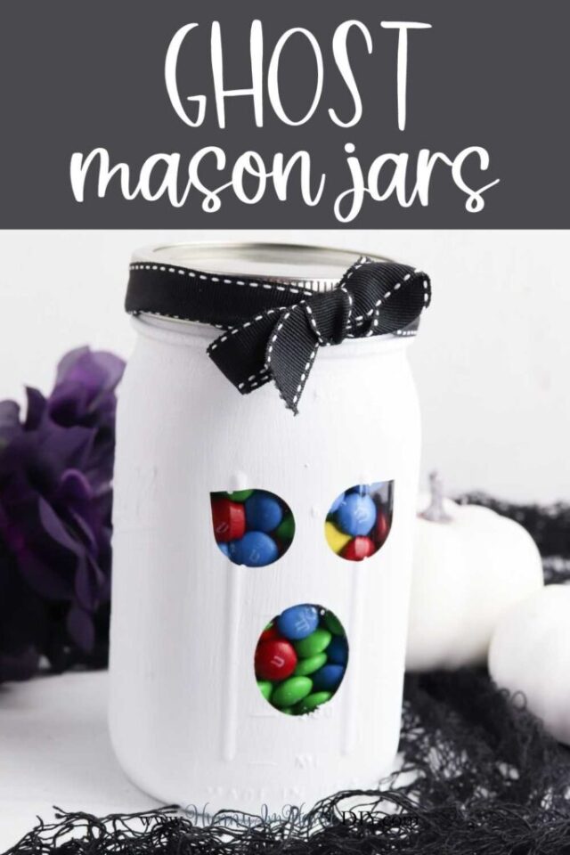 Halloween Ghost Jar with Cricut SVG from Hunny I’m Home DIY.