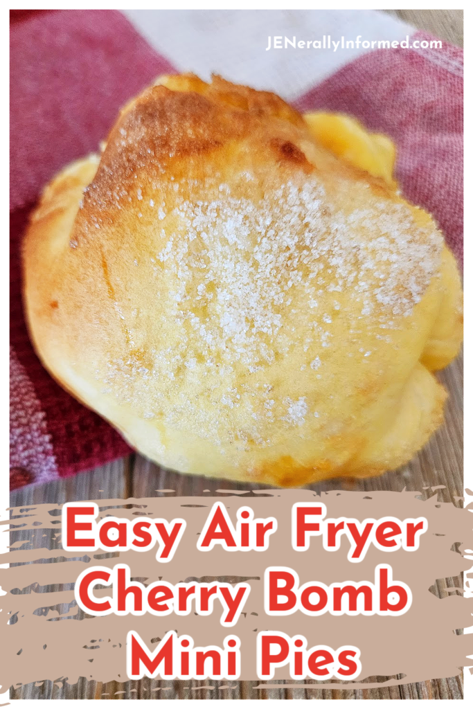 Easy Air Fryer Cherry Bomb Mini Pies in less than 10 minutes and with only 5 ingredients! #airfryer #desserts #easydesserts