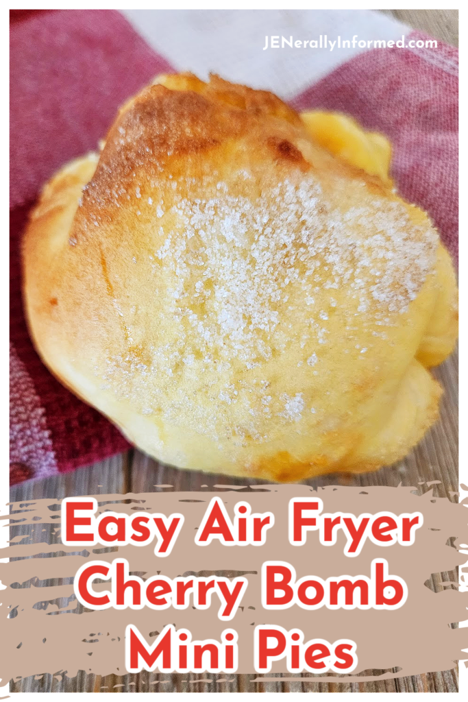 Easy Air Fryer Cherry Bomb Mini Pies in less than 10 minutes and with only 5 ingredients! #airfryer # desserts #easydesserts