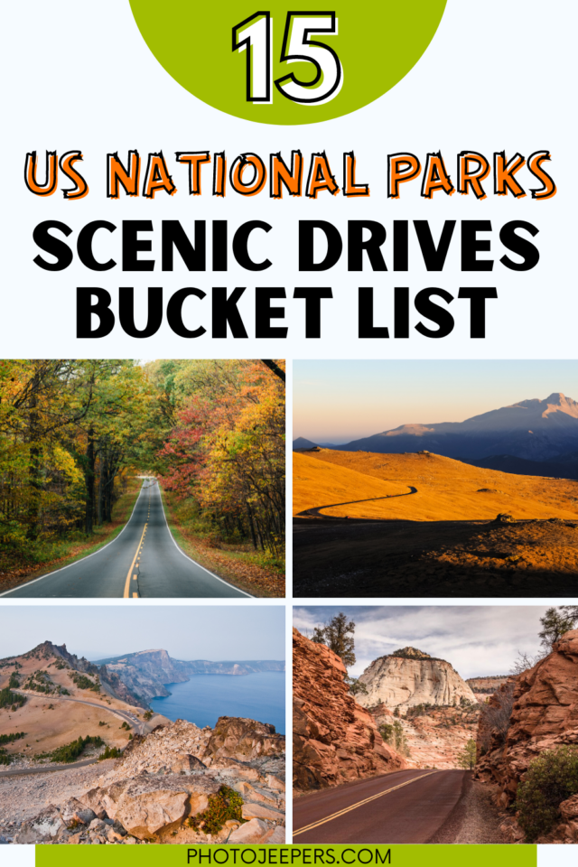 US National Parks Scenic Drives Bucket List from Photo Jeepers.