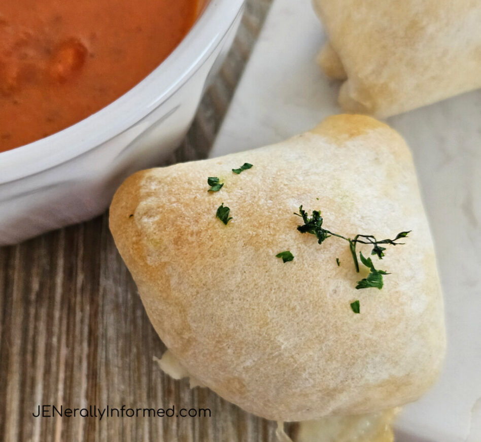Easy to make cheesy pizza bites made from ready-made pizza dough and cheese sticks! #easymealideas #quickcooking