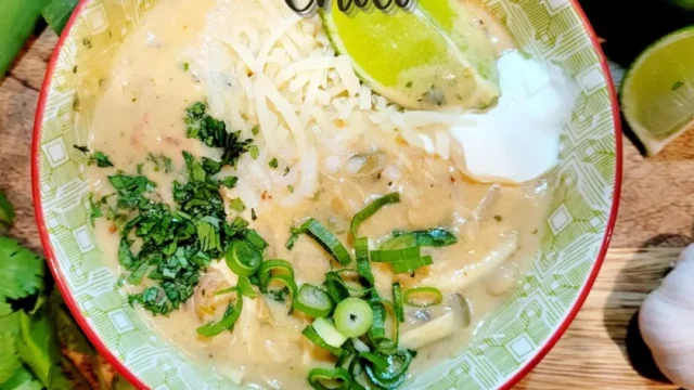 The Best White Chicken Chili Recipe from Perfectly Imperfect.
