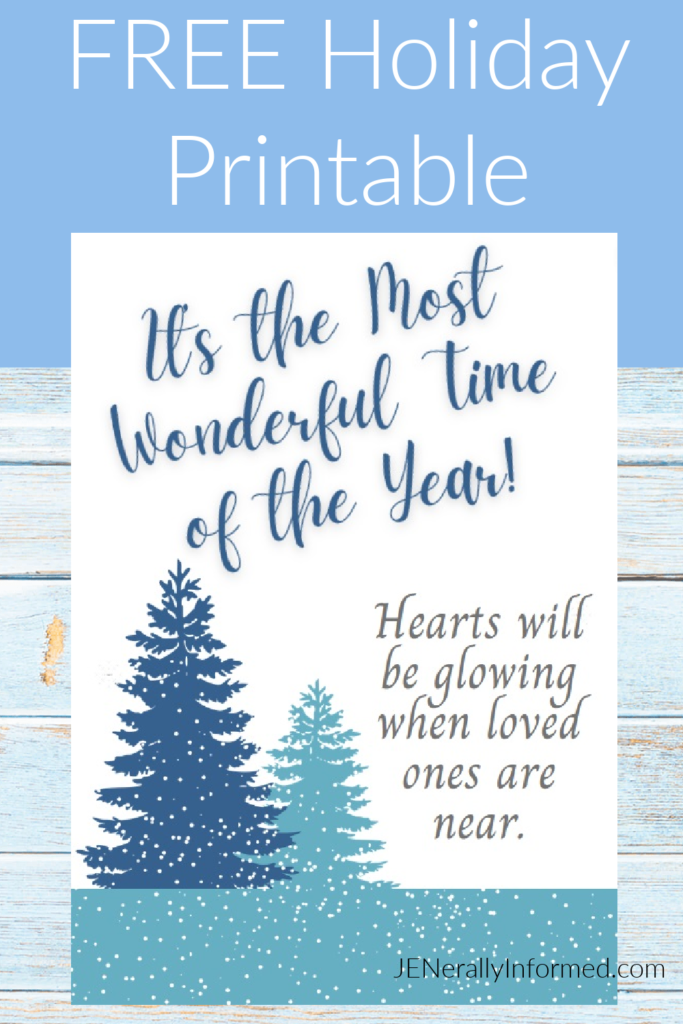 It's the most wonderful time of the year free #printable! #holidaydecor #holidays
