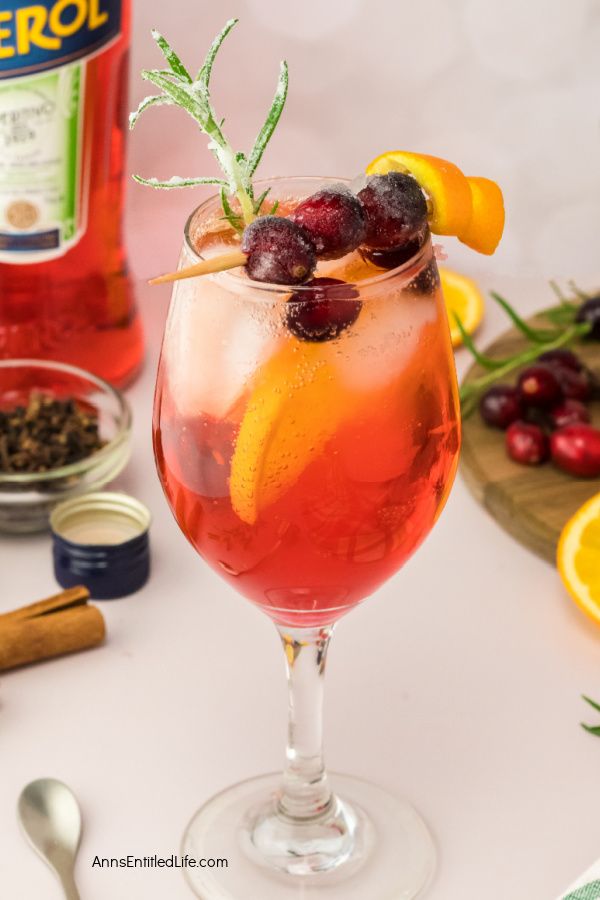 Festive Winter Cranberry Spritz Aperol Recipe from Ann’s Entitled Life