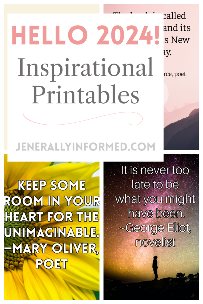 Kickstart 2024 with some power of positivity and grab these pretty and free inspirational #printables!
