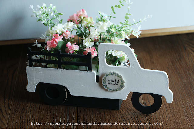 DIY Wood Crate Floral Truck Design by Steph Creates.