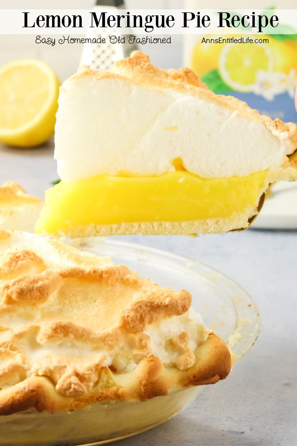 Easy Homemade Old Fashioned Lemon Meringue Pie Recipe from Ann's Entitled Life.