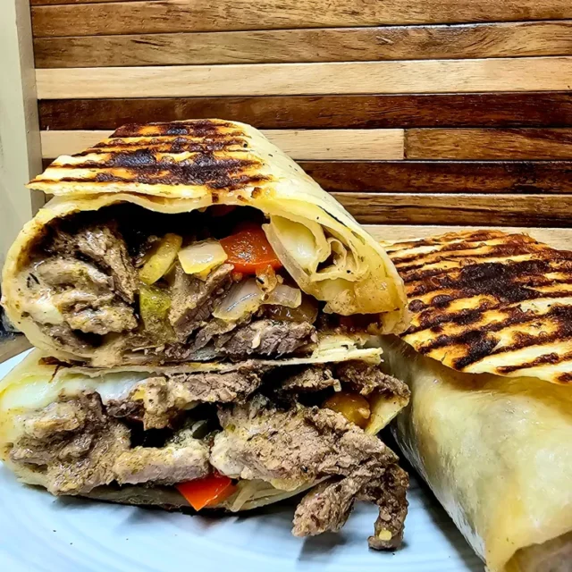 Cheesesteak Burritos from Homemade on a Weeknight.