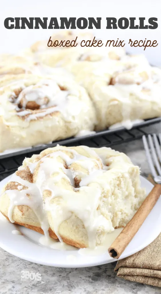 Cake Mix Cinnamon Rolls by 3 Boys And A Dog.