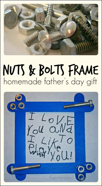 Nuts & Bolts Father's Day Frame by Fun-A-Day.