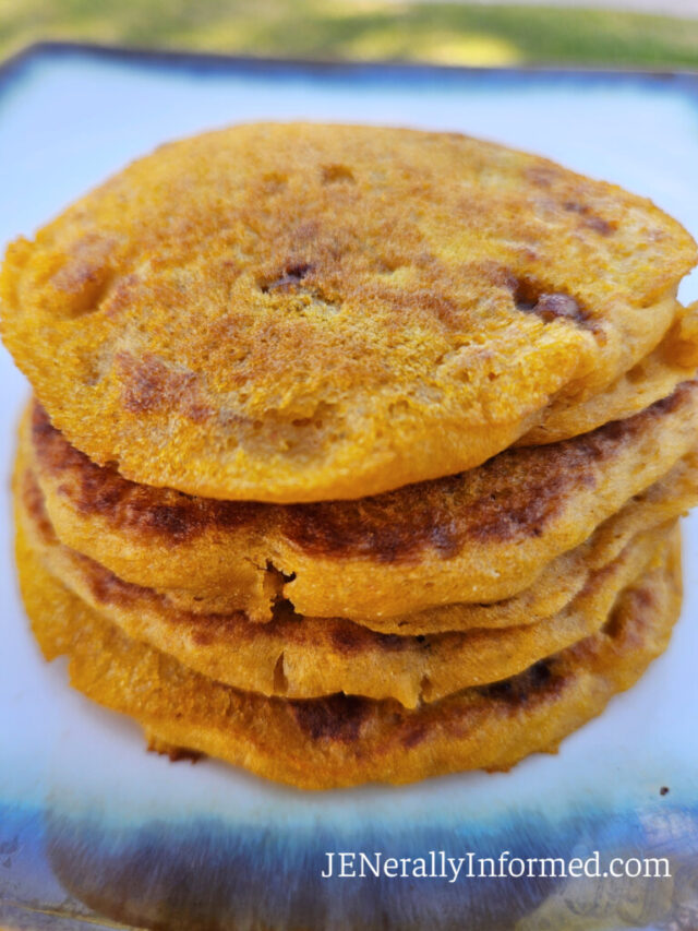 Pumpkin maple walnut pancakes! Fluffy, flavorful, and perfect for cozy fall mornings. Grab some syrup and enjoy!