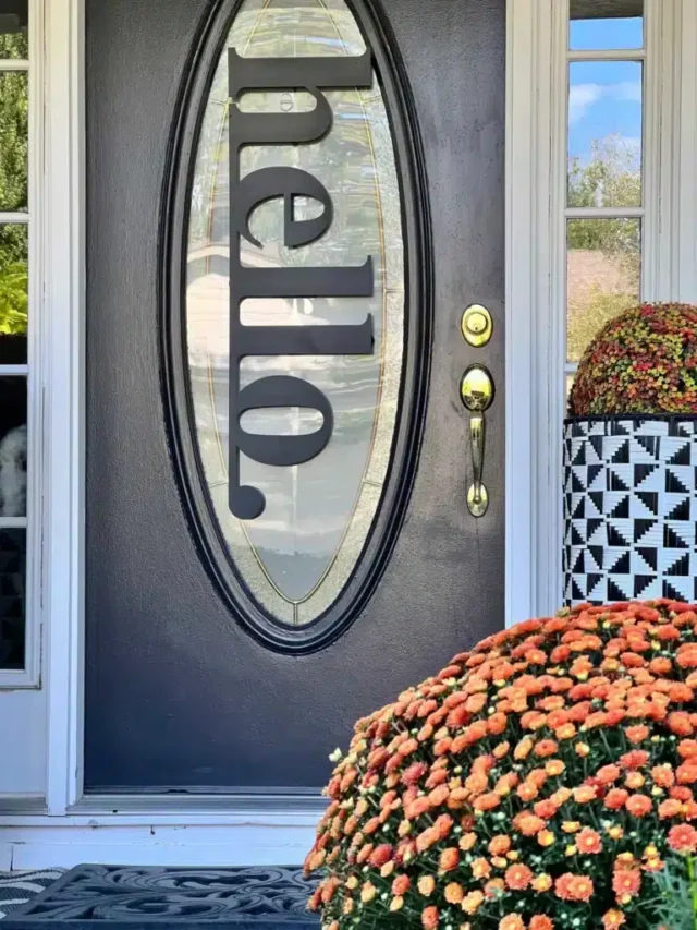 Easy Fall Front Porch Decorating Ideas on a Budget by Sonata Home Design.