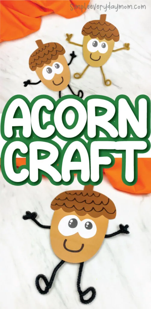 Cute Acorn Craft for Kids [FREE Template] by Simple Everyday Mom.