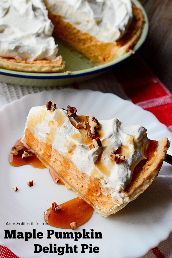 Maple Pumpkin Delight Pie Recipe by Ann's Entitled Life.