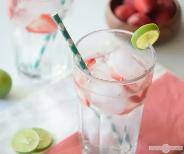 Refreshing Strawberry Lime Spritzer Recipe by Darcy and Brian.