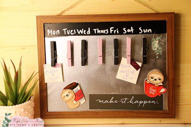 Transform Dollar Tree Items into a Handy Memo Board by Steph Creates.