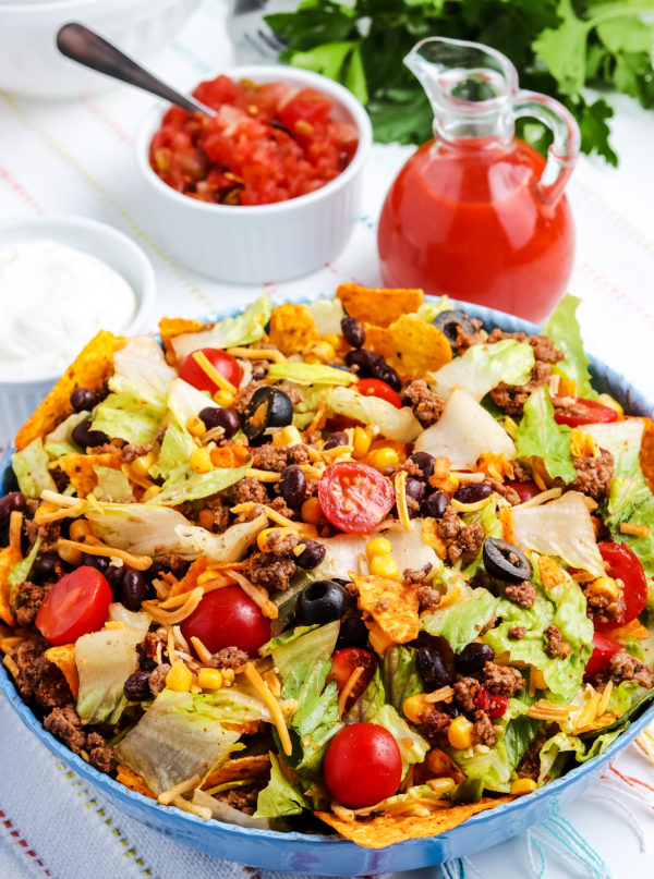 Dorito Taco Salad (Gluten-Free) by Mommy Hates Cooking.