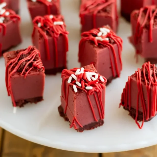 Red Velvet Fudge Recipe by Flour on My Face.