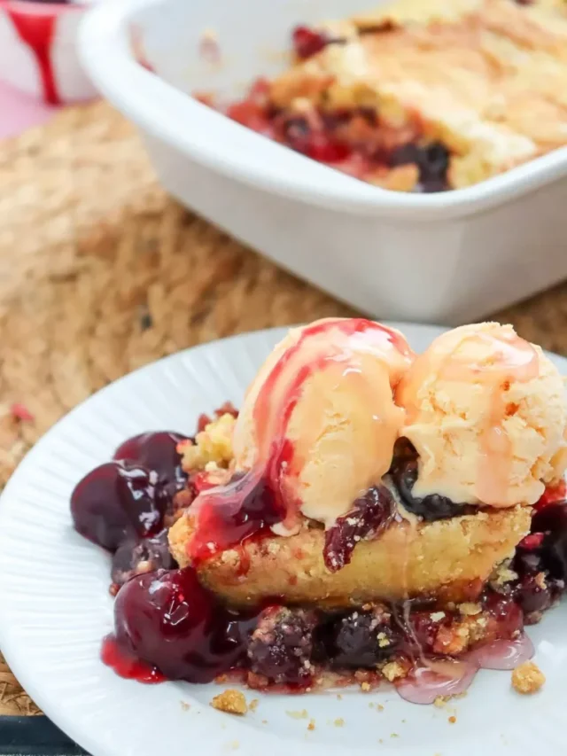 Cherry Dump Cake Recipe by Walking on Sunshine Recipes Blog.