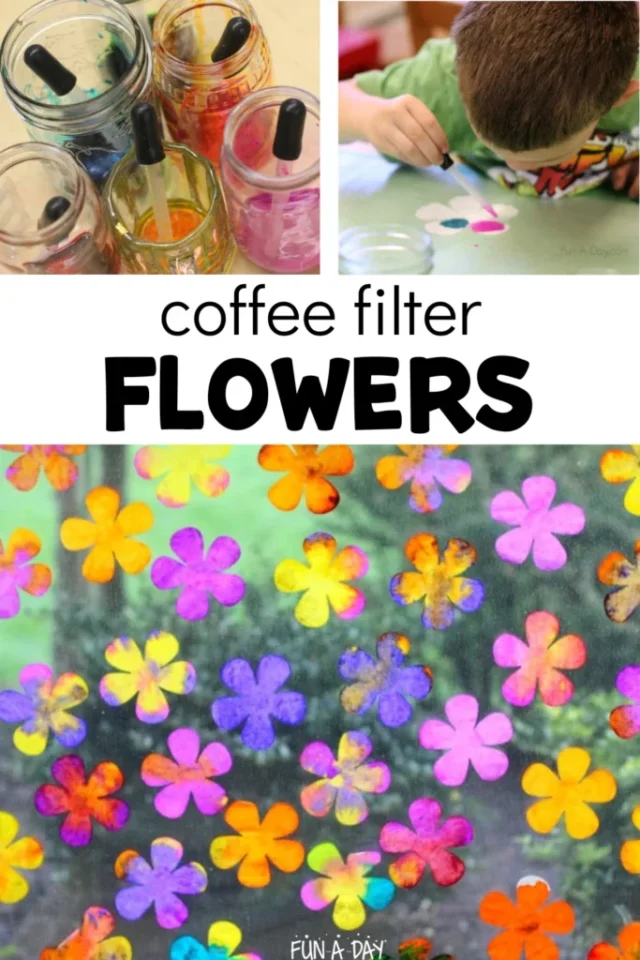 Coffee Filter Flowers Art Project from Fun-A-Day.