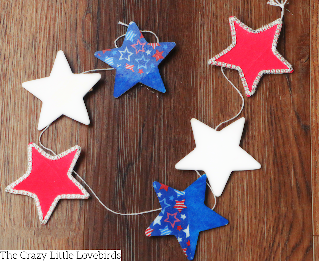 How to Make a Patriotic Wooden Star Banner by Crazy Little Love Birds.