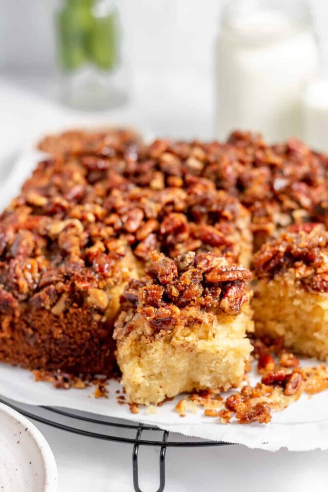 Pecan Upside Down Cake Recipe by Rose Bakes.