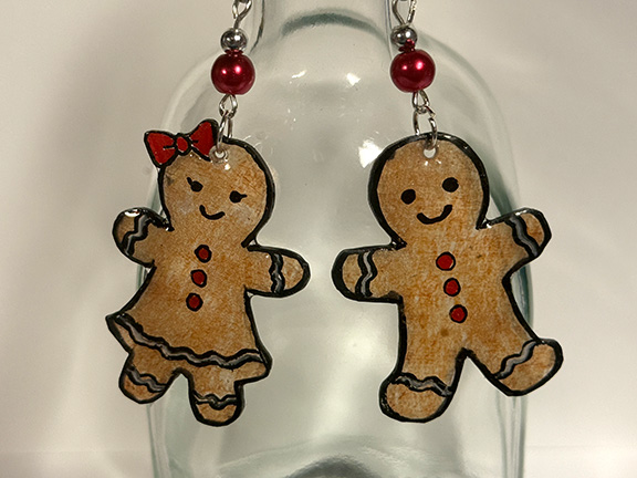Gingerbread Earrings Tutorial from Try It-Like It-Create It.