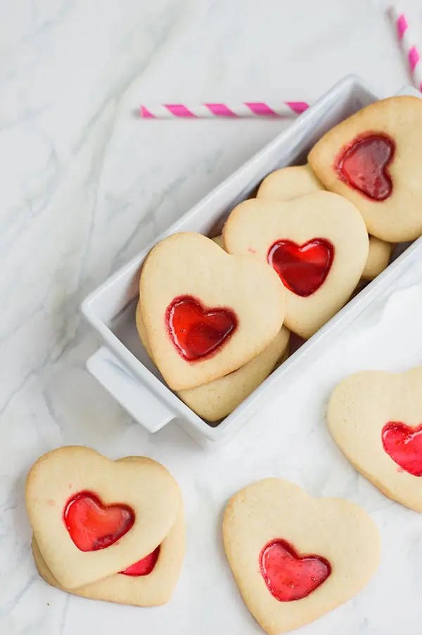 Stained Glass Valentine Cookies by Darcy and Brian.