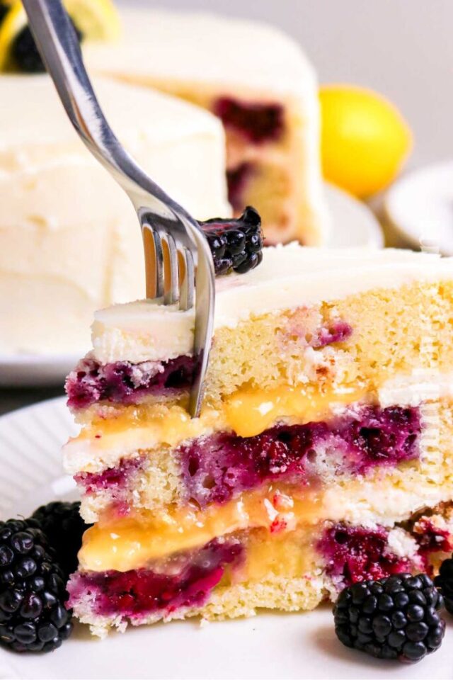 Lemon Blackberry Cake by Yumi Haus.