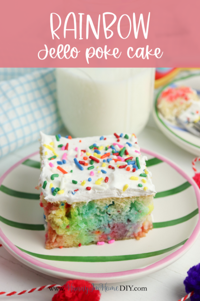 Rainbow Jello Poke Cake by Hunny I’m Home DIY