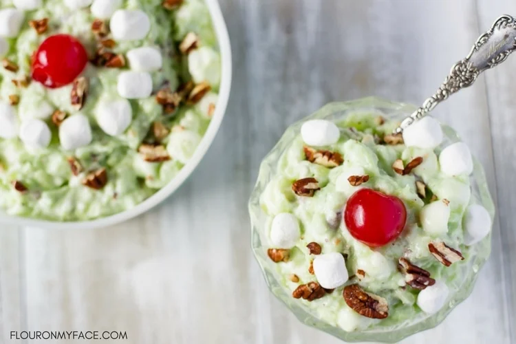 Old Fashioned Watergate Salad Recipe by Flour on My Face.