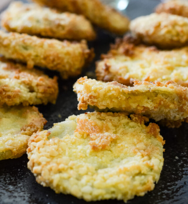Air Fryer Fried Green Tomatoes (Gluten-Free) by Air Fryer Fanatics.