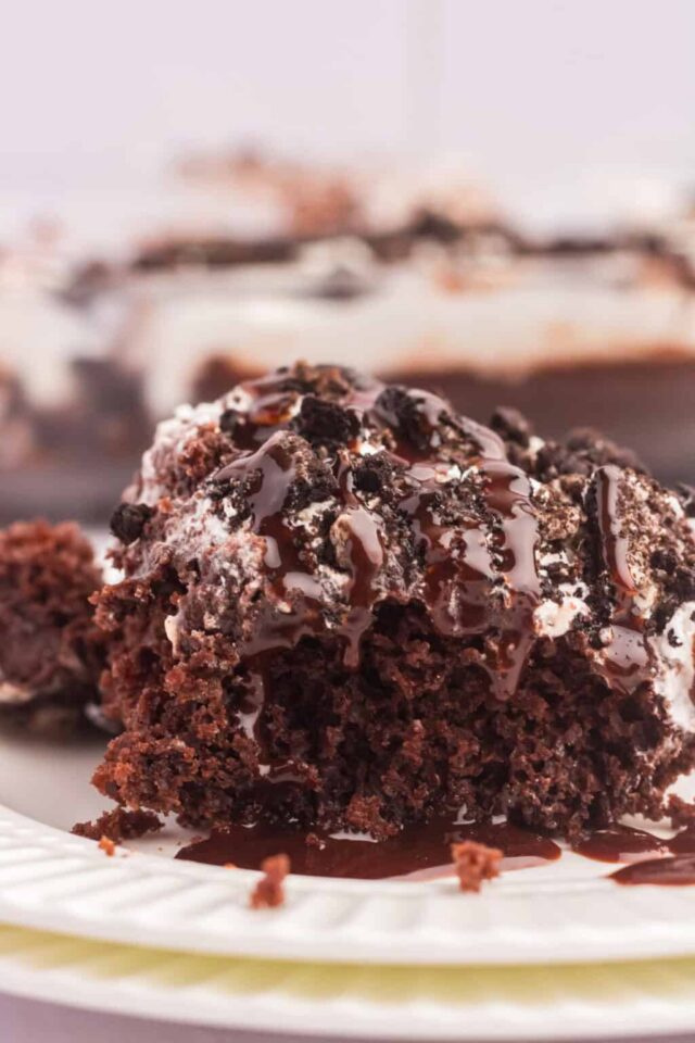 Oreo Poke Cake by Rose Bakes.